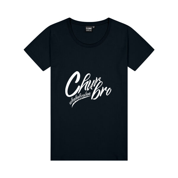 Chur Bro - Whakahoahoa (white) - Cloke Womens Silhouette Tee Thumbnail