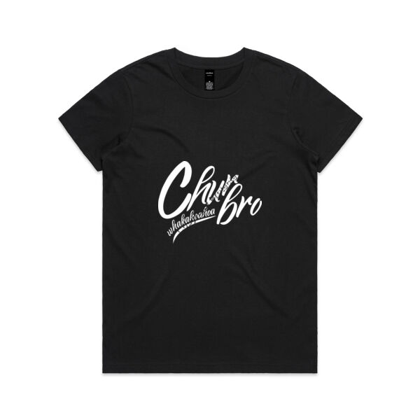 Chur Bro - Whakahoahoa (white) - AS Colour Womens Maple Tee Thumbnail