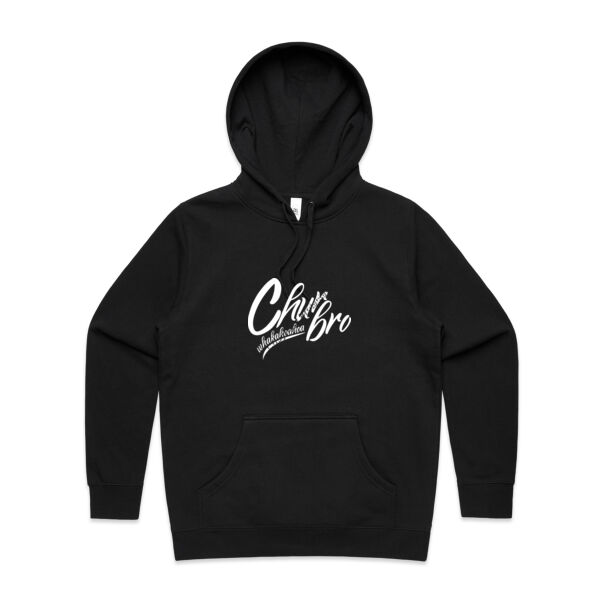 Chur Bro - Whakahoahoa (white) - AS Colour Womens Stencil Hood Thumbnail