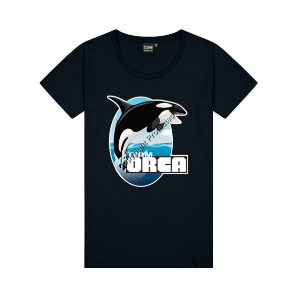 Team Orca! - Cloke Womens Silhouette Tee Thumbnail