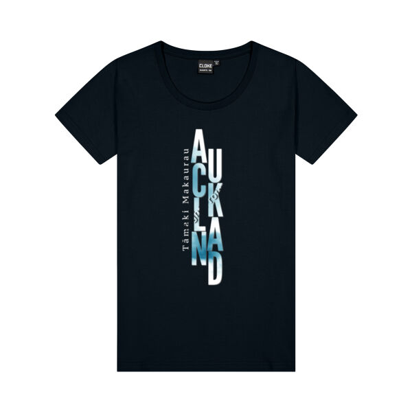 Tamaki Makaurau Auckland New Zealand - Cloke Womens Silhouette Tee Thumbnail