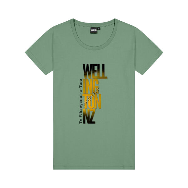 Te Whanganui-a-Tara Wellington Aotearoa New Zealand - Cloke Womens Silhouette Tee Thumbnail