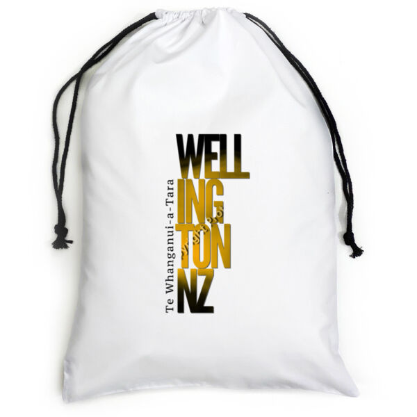 Te Whanganui-a-Tara Wellington Aotearoa New Zealand - Large White Canvas Santa Sack Thumbnail