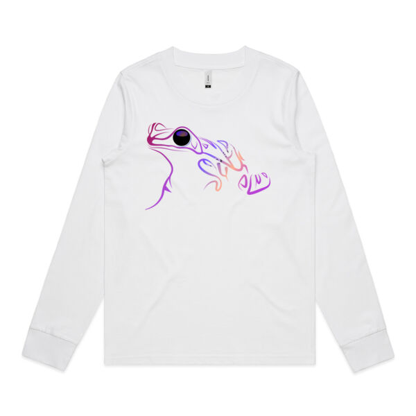Stylised frog doodle - AS Colour Womens Dice Longsleeve Tee Thumbnail