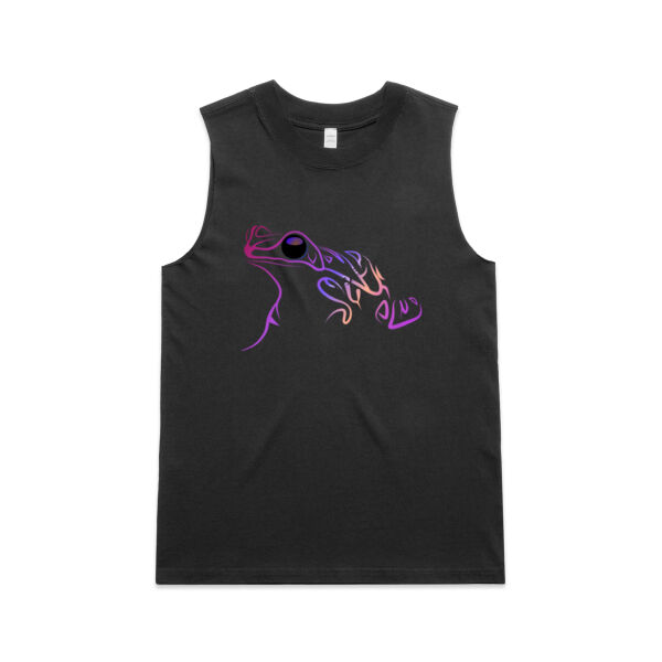 Stylised frog doodle - AS Colour Womens Heavy Faded Tank Thumbnail