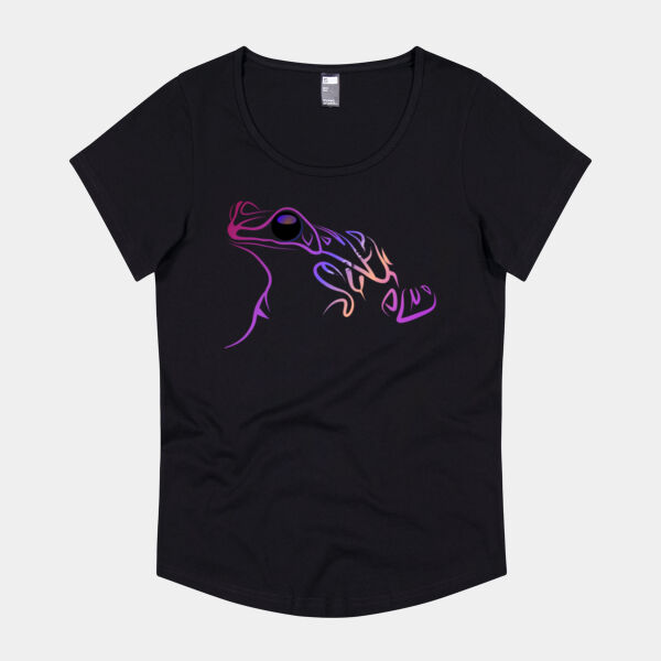 Stylised frog doodle - Thread Project Womens Jazz Scoop Neck Tee Thumbnail