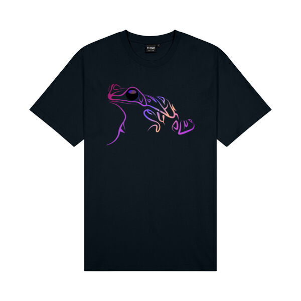 Stylised frog doodle - Cloke Mens Outline Tee Thumbnail