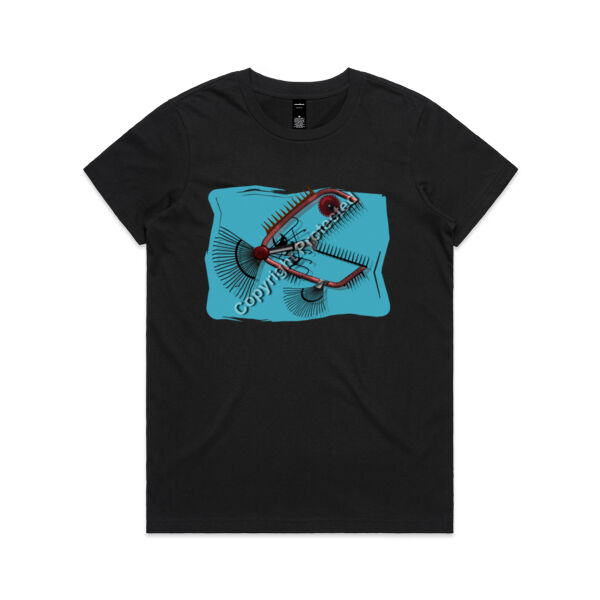 Metal Fish -(But Not Your Garden Variety) - AS Colour Womens Maple Tee Thumbnail